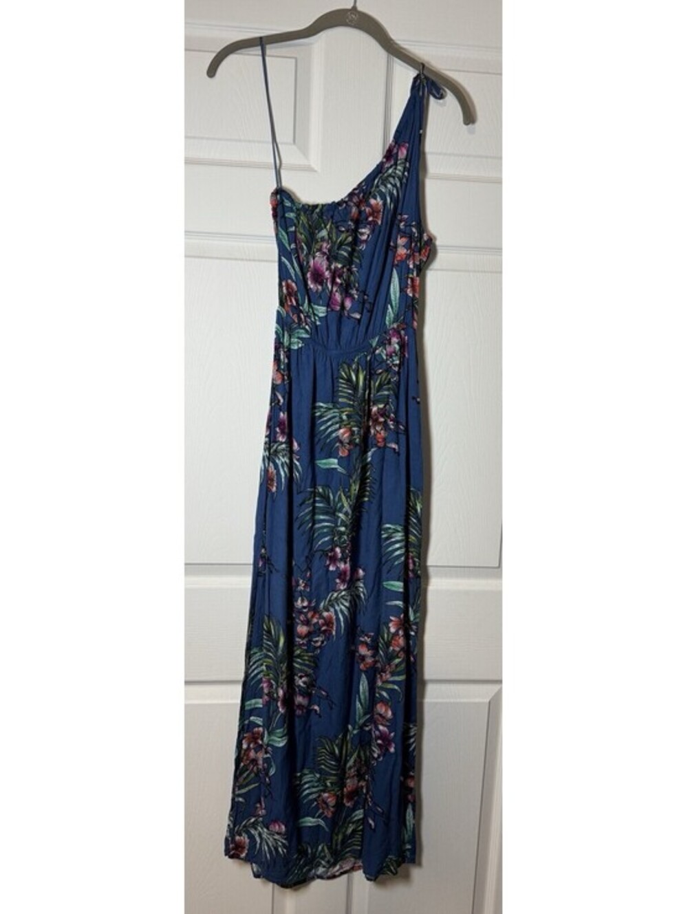 LoveStitch sleeveless black multicolor floral One Shoulder Dress Size Small